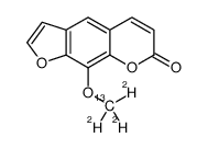 8-甲氧基补骨脂素-13CD3结构式