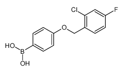 4-(2-氯-4-氟苯基甲氧基)苯硼酸结构式