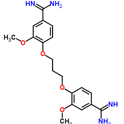 4,4'-[1,3-Propanediylbis(oxy)]bis(3-methoxybenzenecarboximidamide) Structure