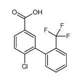 4-chloro-3-[2-(trifluoromethyl)phenyl]benzoic acid结构式