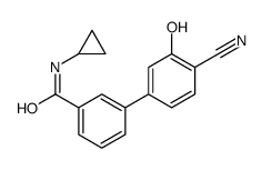 3-(4-cyano-3-hydroxyphenyl)-N-cyclopropylbenzamide结构式