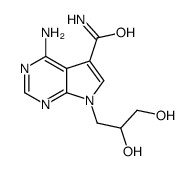 4-amino-7-(2,3-dihydroxypropyl)pyrrolo[2,3-d]pyrimidine-5-carboxamide Structure