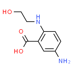 Benzoic acid, 5-amino-2-[(2-hydroxyethyl)amino]- (9CI)结构式