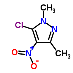 5-氯-1,3-二甲基-4-硝基吡唑结构式