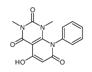 5-hydroxy-1,3-dimethyl-8-phenylpyrido[2,3-d]pyrimidine-2,4,7-trione结构式