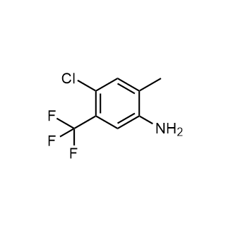 4-氯-2-甲基-5-(三氟甲基)苯胺结构式