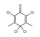 2,4,4,6-tetrachloro-3,5-dimethyl-cyclohexa-2,5-dienone Structure