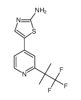 5-(2-(1,1,1-trifluoro-2-methylpropan-2-yl)pyridin-4-yl)thiazol-2-amine Structure