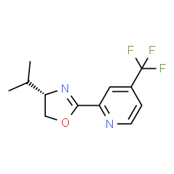 (S)-4-异丙基-2-(4-(三氟甲基)吡啶-2-基)-4,5-二氢噁唑结构式