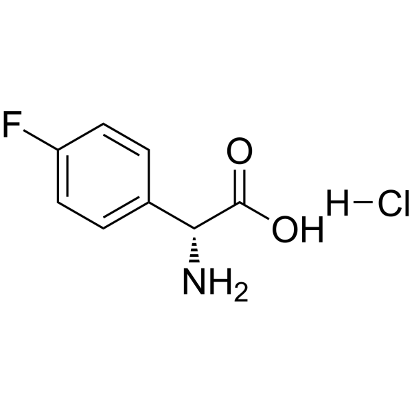 (R)-氨基-(4-氟-苯基)-乙酸盐酸盐结构式