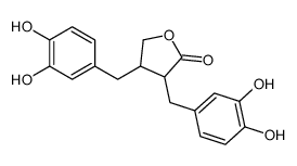 2,3-bis(3,4-dihydroxybenzyl)butyrolactone结构式