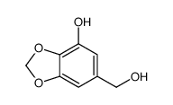 3,4-(亚甲基二氧基)-5-羟基苄醇结构式
