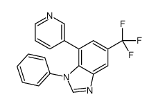 1-苯基-7- (3-吡啶)-5-三氟甲基苯并咪唑结构式