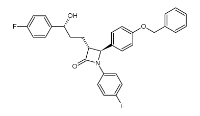 (3R,4S,3'R)-1-(4-fluorophenyl)-4-(4-hydroxyphenyl)-3-[3'-(4-fluorophenyl)-3'-hydroxy-propyl]-azetidin-2-one结构式