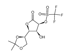 5,6-O-isopropylidene-2-O-trifluoromethylsulfonyl-D-mannono-1,4-lactone结构式
