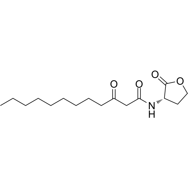 N-(3-氧代十二酰基)-L-高丝氨酸内酯结构式