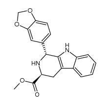 (1R,3S)-1-(1,3-Benzodioxol-5-yl)-2,3,4,9-tetrahydro-1H-pyrido[3,4-b]indole-3-carboxylic Acid Methyl Ester Structure