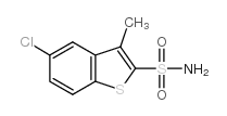 5-氯-3-甲基苯并(B)噻吩-2-磺酰胺结构式