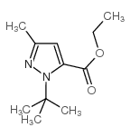 1-(叔丁基)-3-甲基-1H-吡唑-5-羧酸乙酯结构式