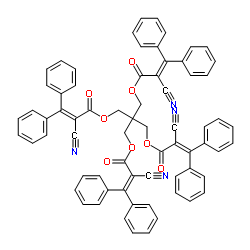 季戊四醇四(2-氰基-3,3-二苯丙烯酸酯)结构式