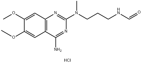 N-(4-Amino-6,7-dimethoxyquinazol-2-yl)-N-methylpropylenediamine Formamide Hydrochloride Structure