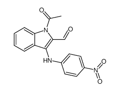 1-acetyl-2-formyl-3-(p-nitrophenyl)aminoindole结构式