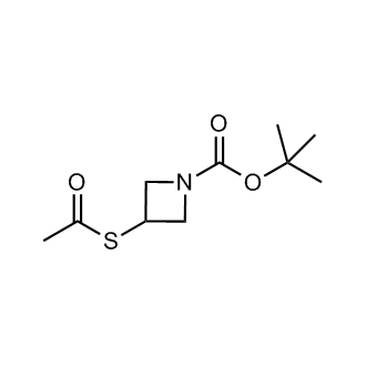 3-(乙酰硫基)氮杂环丁烷-1-羧酸叔丁酯结构式