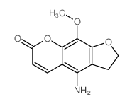 4-Amino-9-methoxy-2,3-dihydro-7H-furo(3,2-g)chromen-7-one structure