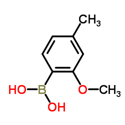 2-甲氧基-4-甲基苯硼酸结构式