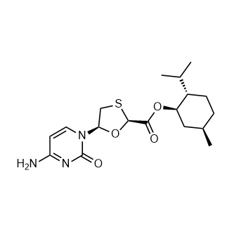 (1R,2S,5R)-2-异丙基-5-甲基环己基(2S,5R)-5-(4-氨基-2-氧代嘧啶-1(2H)- 基)-1,3-氧硫杂环戊烷-2-羧酸乙酯图片