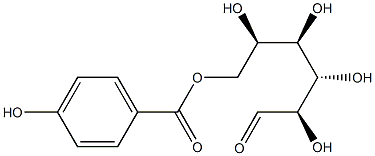6-O-(p-Hydroxybenzoyl)glucose structure