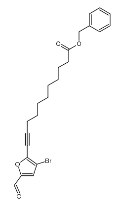benzyl 11-(3-bromo-5-formylfuran-2-yl)undec-10-ynoate结构式