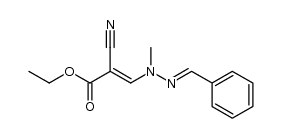 3-(benzylidene-methyl-hydrazino)-2-cyano-acrylic acid ethyl ester结构式