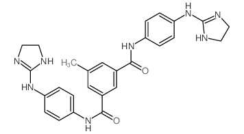 1,3-Benzenedicarboxamide,N1,N3-bis[4-[(4,5-dihydro-1H-imidazol-2-yl)amino]phenyl]-5-methyl-结构式