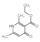 3-Pyridinecarboxylicacid, 1,4-dihydro-2,6-dimethyl-4-oxo-, ethyl ester Structure