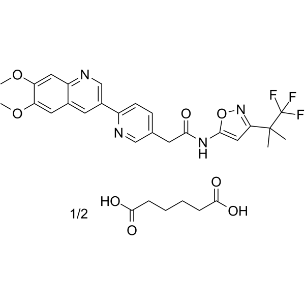 Zeteletinib hemiadipate结构式