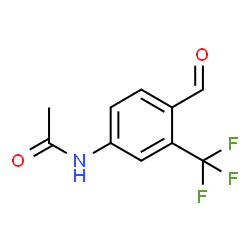 N-(4-甲酰基-3-(三氟甲基)苯基)乙酰胺结构式