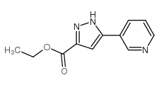 5-(吡啶-3-基)-1H-吡唑-3-甲酸乙酯结构式