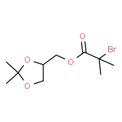 (2,2-dimethyl-1,3-dioxolan-4-yl)methyl 2-bromo-2-methylpropanoate结构式