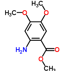 2-氨基-4,5-二甲氧基苯甲酸甲酯结构式