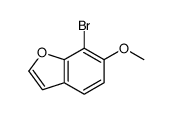 7-BROMO-6-METHOXYBENZOFURAN结构式