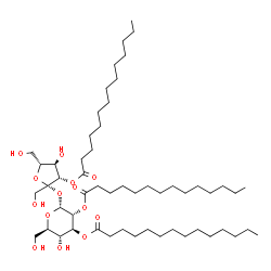 sucrose trimyristate Structure