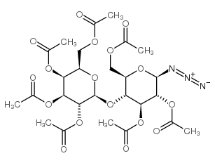 [(2R,3R,4S,5R,6R)-4,5-diacetyloxy-6-azido-3-[(2S,3R,4S,5R,6R)-3,4,5-triacetyloxy-6-(acetyloxymethyl)oxan-2-yl]oxyoxan-2-yl]methyl acetate Structure