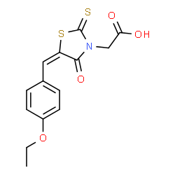 [(5Z)-5-(4-ethoxybenzylidene)-4-oxo-2-thioxo-1,3-thiazolidin-3-yl]acetic acid Structure