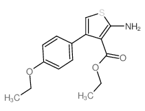 2-氨基-4-(4-乙氧基苯基)噻吩-3-羧酸乙酯结构式