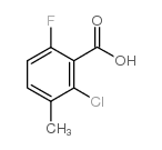 2-CHLORO-6-FLUORO-3-METHYLBENZOIC ACID structure
