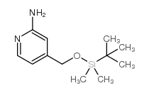 4-(叔丁基二甲基甲硅烷氧基甲基)-吡啶-2-胺结构式