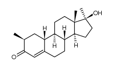 17β-hydroxy-2β,17α-dimethyloestr-4-en-3-one Structure