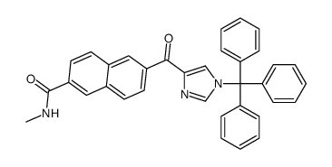 N-Methyl-6-(1-trityl-1H-imidazole-4-carbonyl)-2-naphthamide结构式