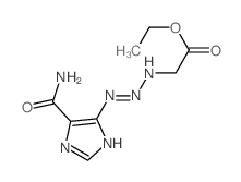 ethyl 2-[2-[(5-carbamoylimidazol-4-ylidene)amino]hydrazinyl]acetate结构式